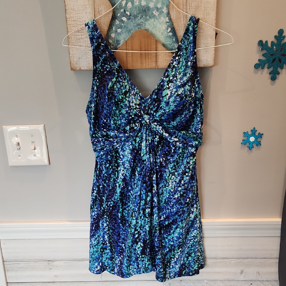 NWOT Swim Suits for All Women's Sz 14  One Piece Swimsuits w/adjustable Straps